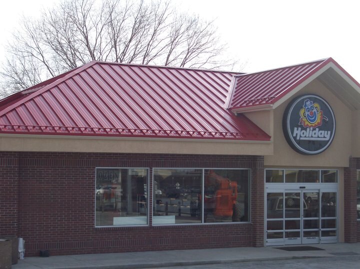 Commercial metal roof installation